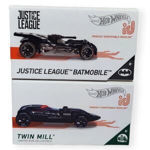 Hot Wheels ID Justice League Batmobile & Twin Mill (Mattel, 2018) New Sealed